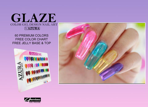 (COMBO) AZURA Glaze Collection (60 colors) - Jelly Nail Art See Through Nail Hot Trend-gel-AZURA- Nail Supply American Gel Polish - Phuong Ni