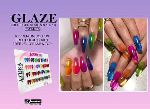 (COMBO) AZURA Glaze Collection (60 colors) - Jelly Nail Art See Through Nail Hot Trend-gel-AZURA- Nail Supply American Gel Polish - Phuong Ni