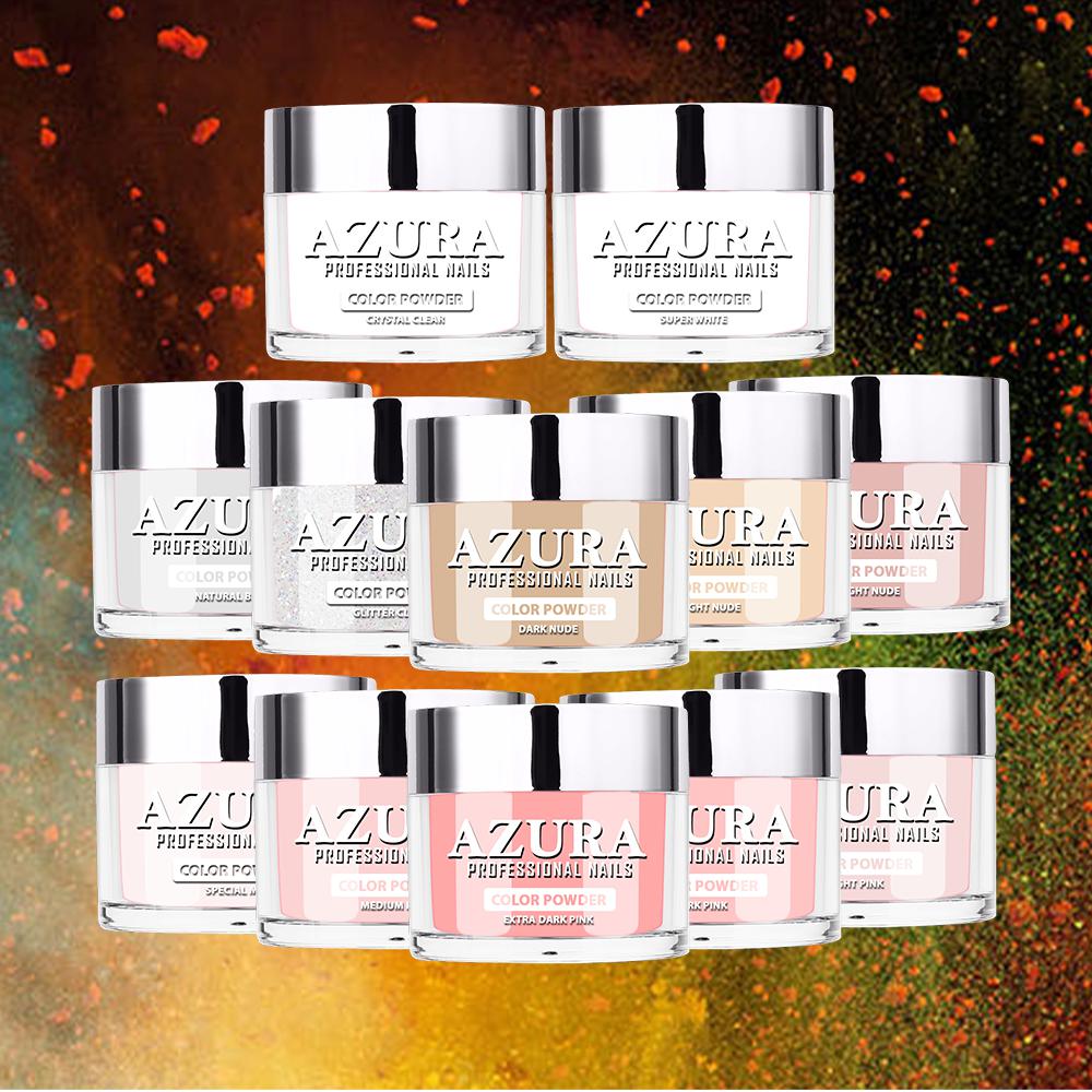 COMBO - AZURA Ombre Powder 2in1 (Acylic & Dip Powder) - (2oz) - Combo 12 colors-powder-AZURA- Nail Supply American Gel Polish - Phuong Ni
