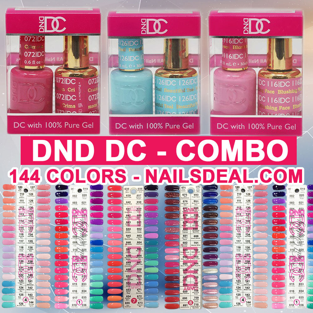 COMBO - DC Gel Combo - 144 colors (1 - 144) - Free DC Color chart-gel-Nails Deal- Nail Supply American Gel Polish - Phuong Ni