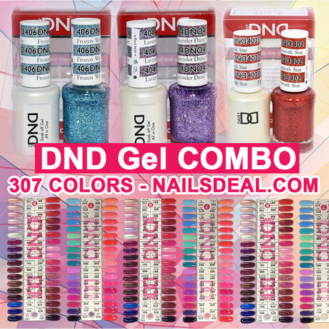 COMBO - DND Gel Combo - 307 colors (Full Line) - (401 to 710) - Free Color chart-gel-Nails Deal- Nail Supply American Gel Polish - Phuong Ni