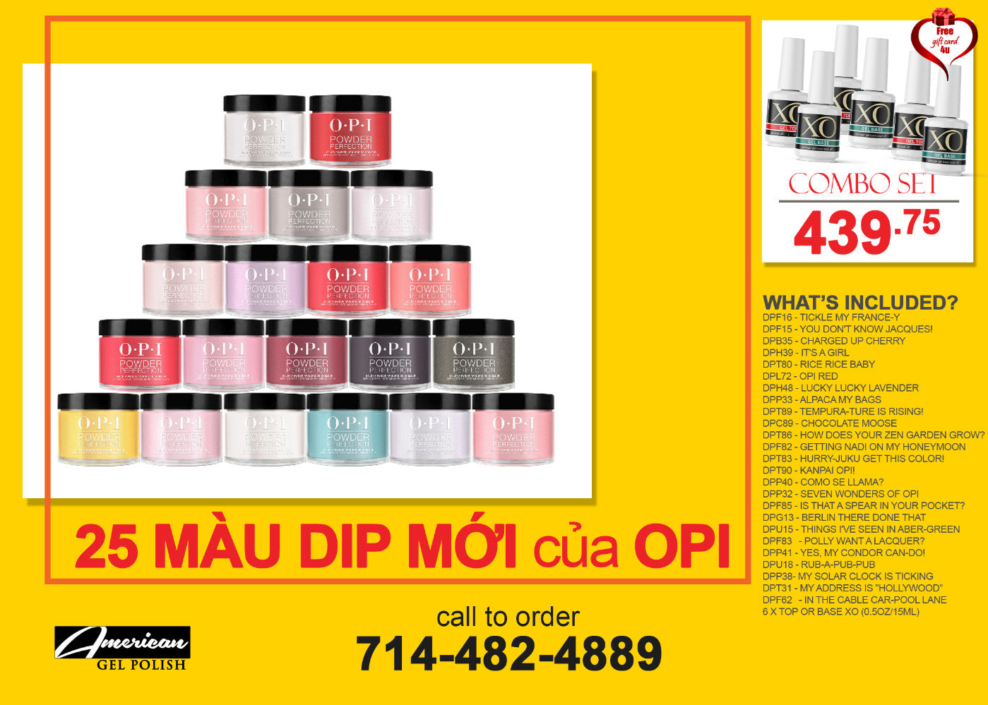 COMBO - OPI DIP Powder - 25 new colors & FREE Gifts-simple-OPI Dip Powder- Nail Supply American Gel Polish - Phuong Ni