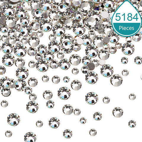 Crystal AB, Mixed All Size by packs (3,456pcs)-JAYDEN- Nail Supply American Gel Polish - Phuong Ni