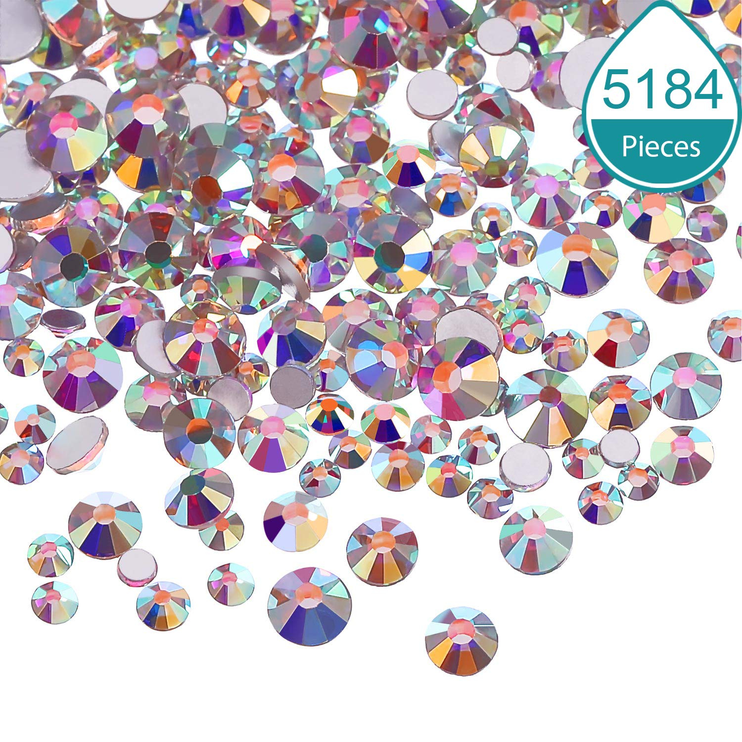 Crystal AB, Mixed All Size by packs (3,456pcs)-JAYDEN-Mixed SS4 5 6 8 10 12-3 Crystal AB- Nail Supply American Gel Polish - Phuong Ni