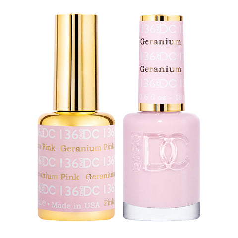 DC Gel Duo - Geranium Pink - 136-DC- Nail Supply American Gel Polish - Phuong Ni