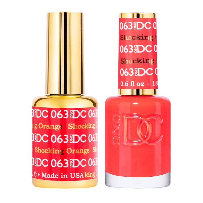 DC Gel Duo - Shocking Orange - 063-DC- Nail Supply American Gel Polish - Phuong Ni