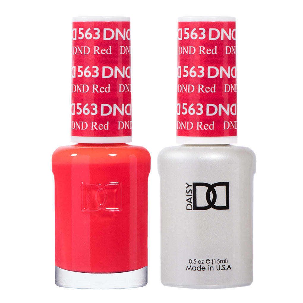 DND Gel Duo - DND Red - 563-DND- Nail Supply American Gel Polish - Phuong Ni