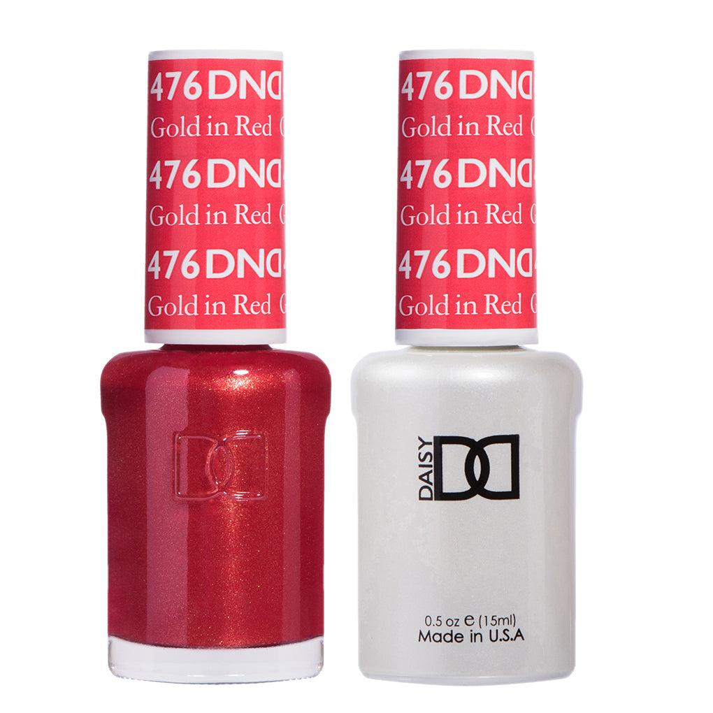 DND Gel Duo - Gold In Red - 476-DND- Nail Supply American Gel Polish - Phuong Ni