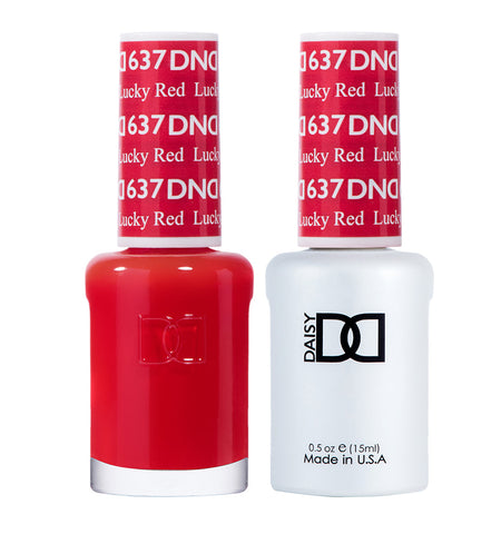 DND Gel Duo - Lucky Red - 637-DND- Nail Supply American Gel Polish - Phuong Ni