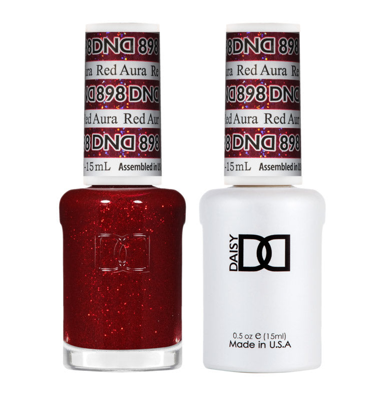 DND Gel Duo - Red Aura - 898-DND- Nail Supply American Gel Polish - Phuong Ni