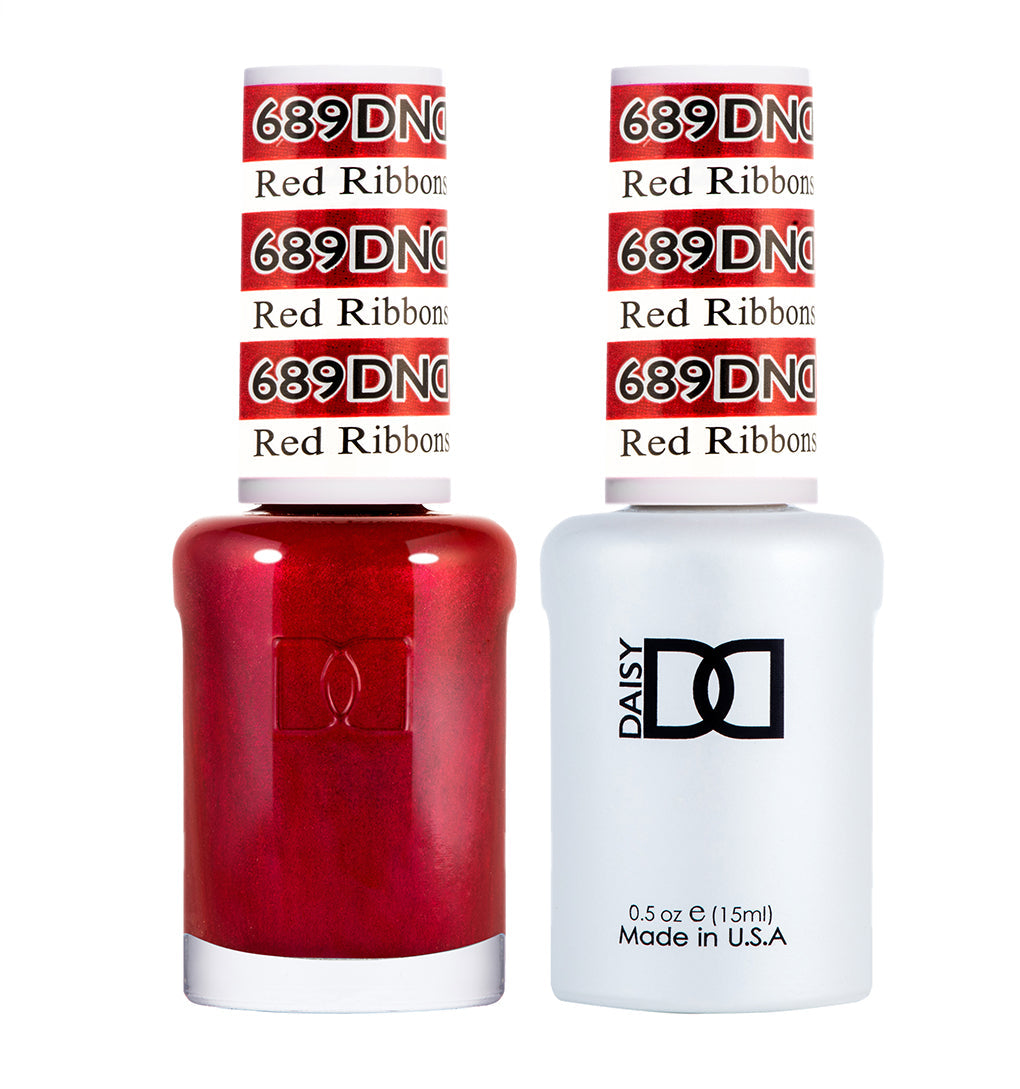 DND Gel Duo - Red Ribbons - 689-DND- Nail Supply American Gel Polish - Phuong Ni