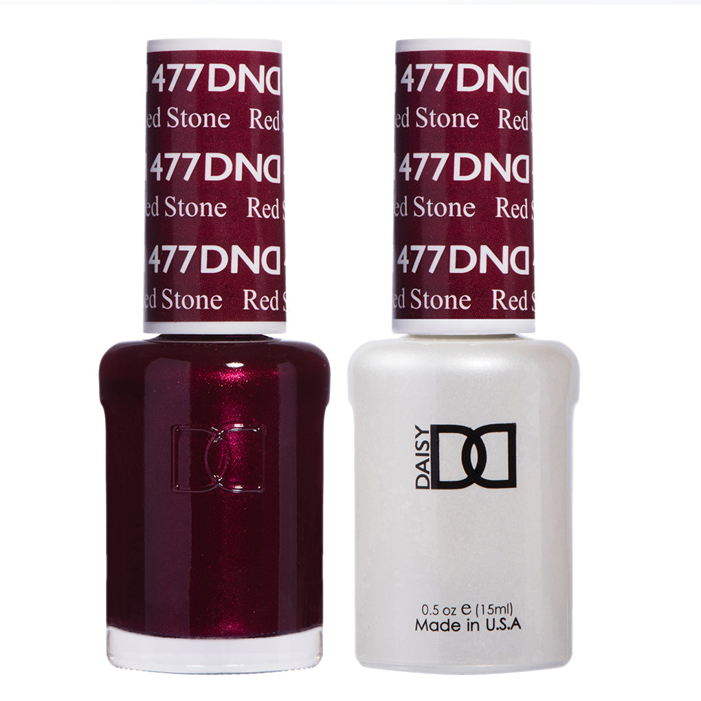 DND Gel Duo - Red Stone - 477-DND- Nail Supply American Gel Polish - Phuong Ni