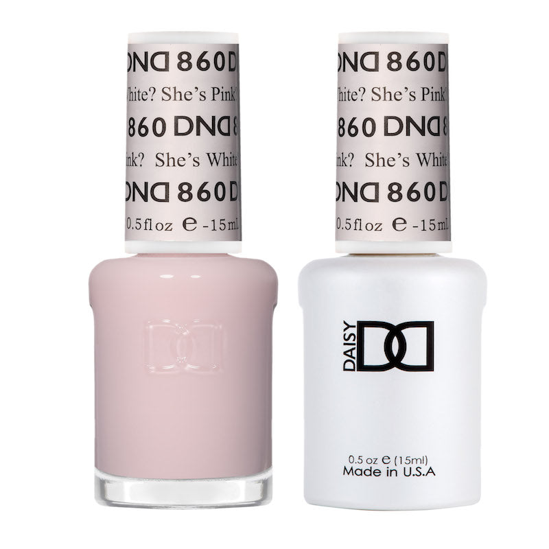 DND Gel Duo - She’s White? She’s Pink? - 860-DND- Nail Supply American Gel Polish - Phuong Ni