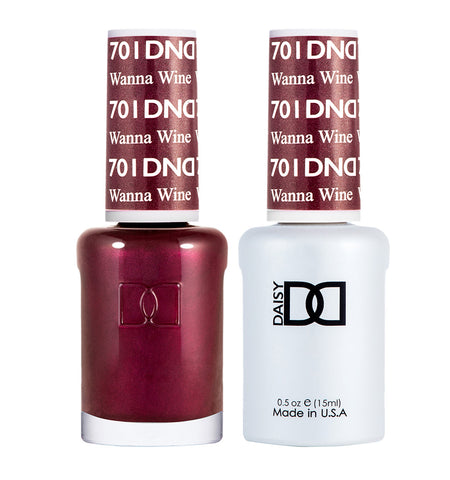 DND Gel Duo - Wanna Wine - 701-DND- Nail Supply American Gel Polish - Phuong Ni