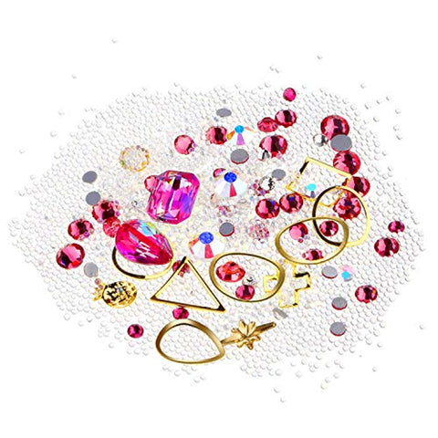 Diamonds Crystals Beads Gems Mixed (8 Boxes)-JAYDEN- Nail Supply American Gel Polish - Phuong Ni