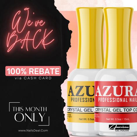 (EXCLUSIVE DEALS) AZURA Ultimate Base & Top Gel Duo for Nails - Long-Lasting, High-Gloss Manicure-AZURA-Base Gel (7pcs) & Top Gel (7pcs) - SAVE $50- Nail Supply American Gel Polish - Phuong Ni