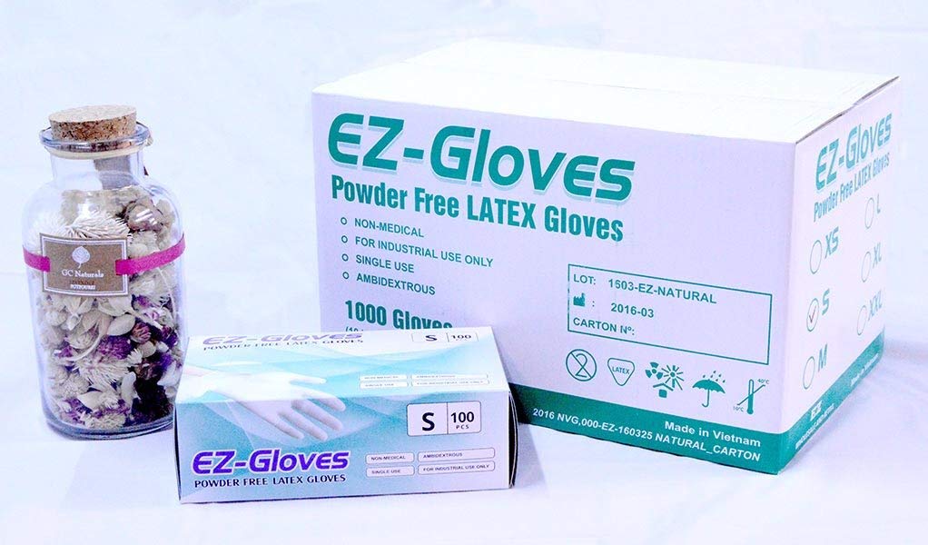 EZ Gloves (Natural Color) 100pcs / 1 box - All size-Nails Deal & Beauty Supply- Nail Supply American Gel Polish - Phuong Ni