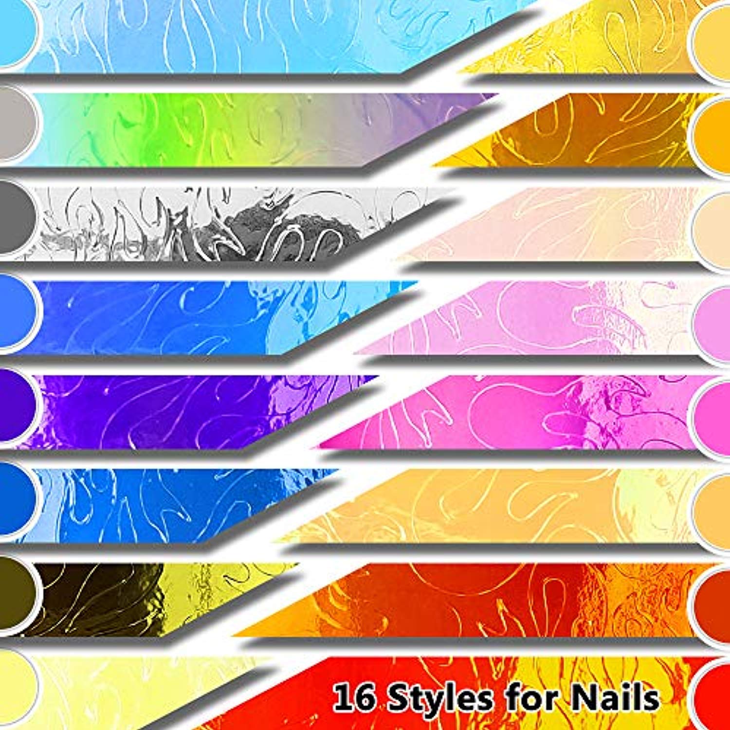 Flame Reflections Nail Stickers (16pcs)-JAYDEN- Nail Supply American Gel Polish - Phuong Ni