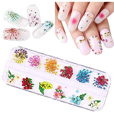 Dried Flowers for Nails, 12 Colors Natural Flower Indonesia