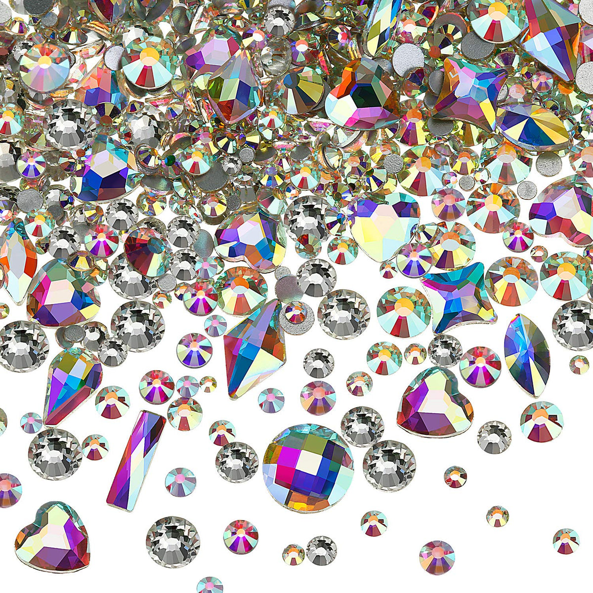 Nail Crystals AB Mixed Nail Diamond Stone (240 Mix Shape)-JAYDEN- Nail Supply American Gel Polish - Phuong Ni