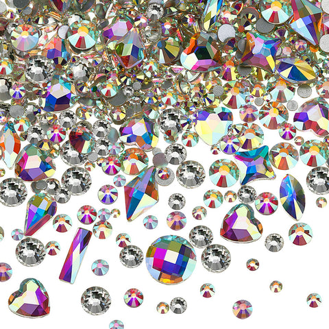 Nail Crystals AB Mixed Nail Diamond Stone (240 Mix Shape)-JAYDEN- Nail Supply American Gel Polish - Phuong Ni