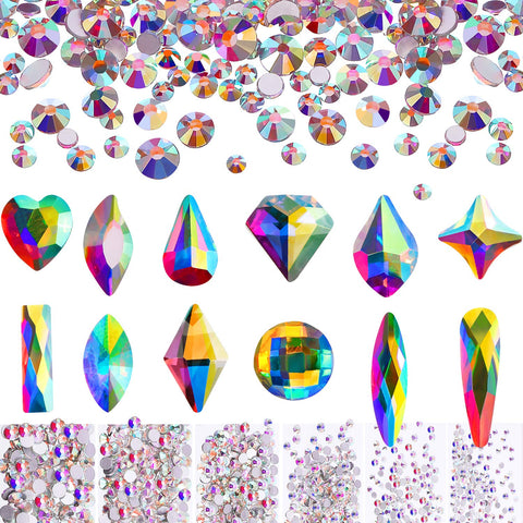 Nail Crystals AB Mixed Nail Diamond Stone (240 Mix Shape)-JAYDEN- Nail Supply American Gel Polish - Phuong Ni