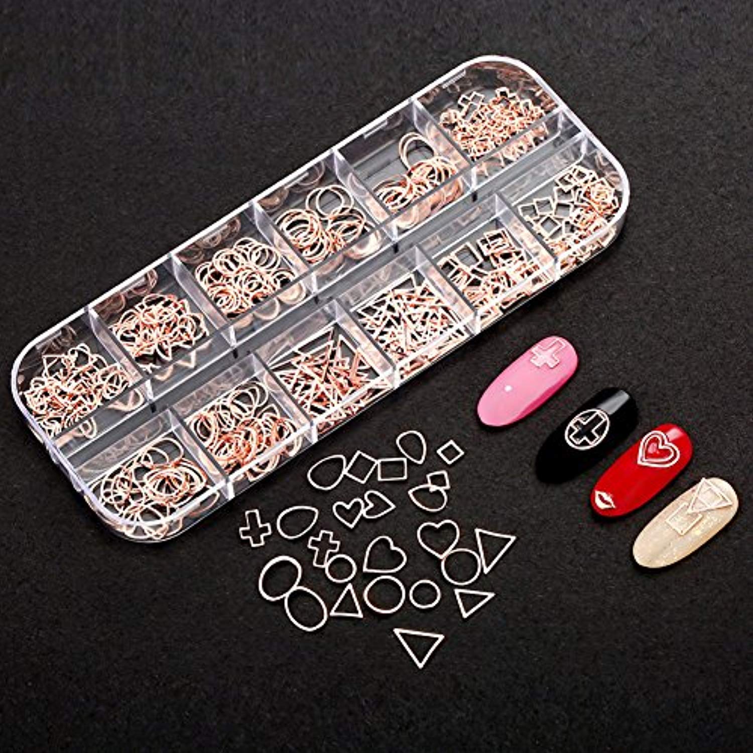 Nail Crystals And Rhinestones Rose Gold Metal (4 boxes) Free 1 Rhinest –  Nails Deal & Beauty Supply