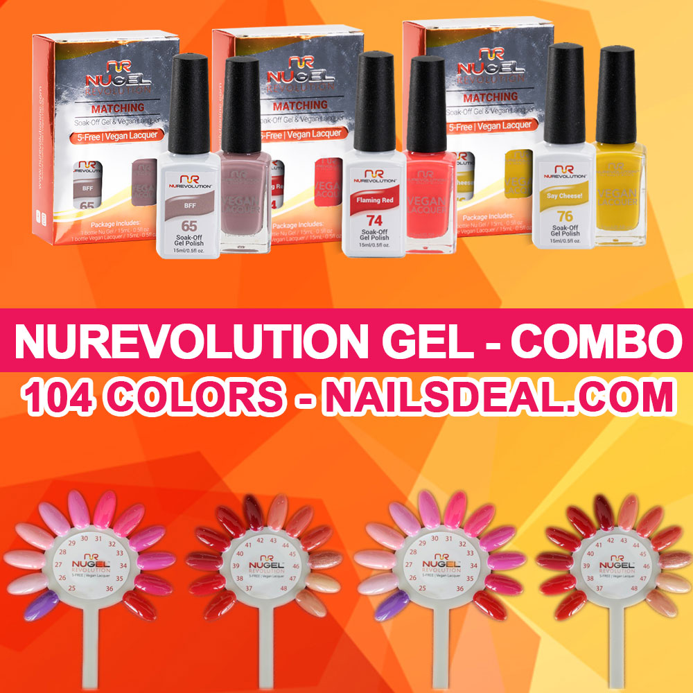 NuRevolution Gel Combo - (1 - 104) - Free color chart-gel-Nails Deal- Nail Supply American Gel Polish - Phuong Ni