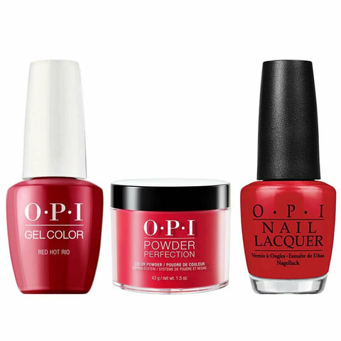 OPI 3IN1 - A70 - RED HOT RIO (Gel, Lacquer, Dip Powder)-OPI 3IN1-OPI- Nail Supply American Gel Polish - Phuong Ni