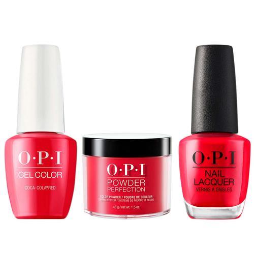 OPI 3IN1 - C13 - COCA-COLA RED (Gel, Lacquer, Dip Powder)-OPI 3IN1-OPI- Nail Supply American Gel Polish - Phuong Ni