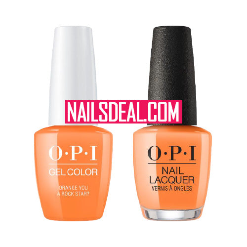 OPI Duo (Gel & Lacquer) - Orange You a Rock Star? (N71)-OPI- Nail Supply American Gel Polish - Phuong Ni