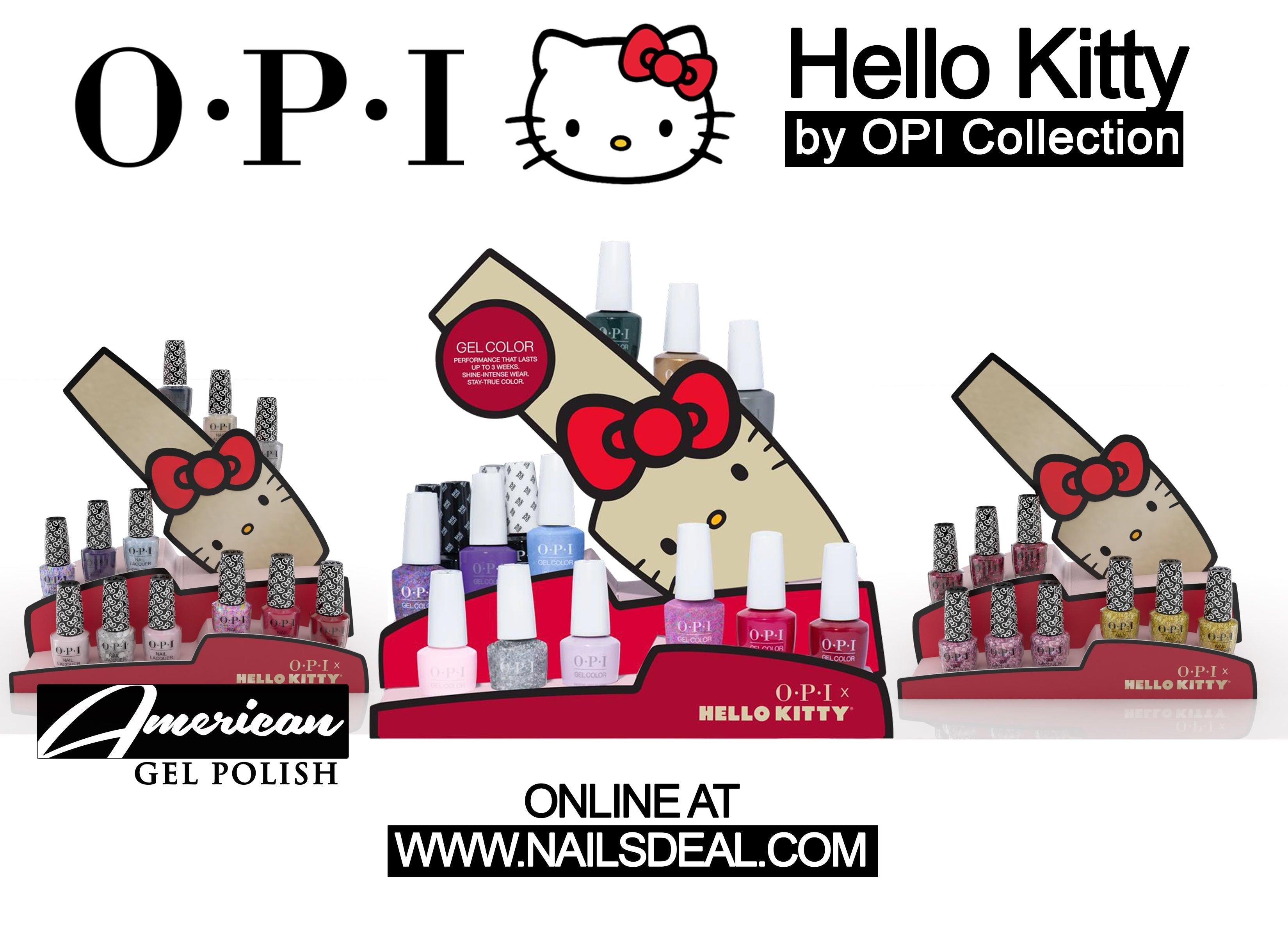 OPI Hello Kitty Holiday Collection 2019 - (COMBO Gel & Lacquer 15 colors) (0.5oz/15ml)-OPI Gel Color-OPI- Nail Supply American Gel Polish - Phuong Ni