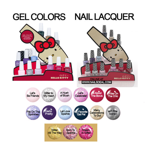 OPI Hello Kitty Holiday Collection 2019 - (Combo Nail Lacquer 15 colors) (0.5oz/15ml)-OPI Gel Color-OPI- Nail Supply American Gel Polish - Phuong Ni