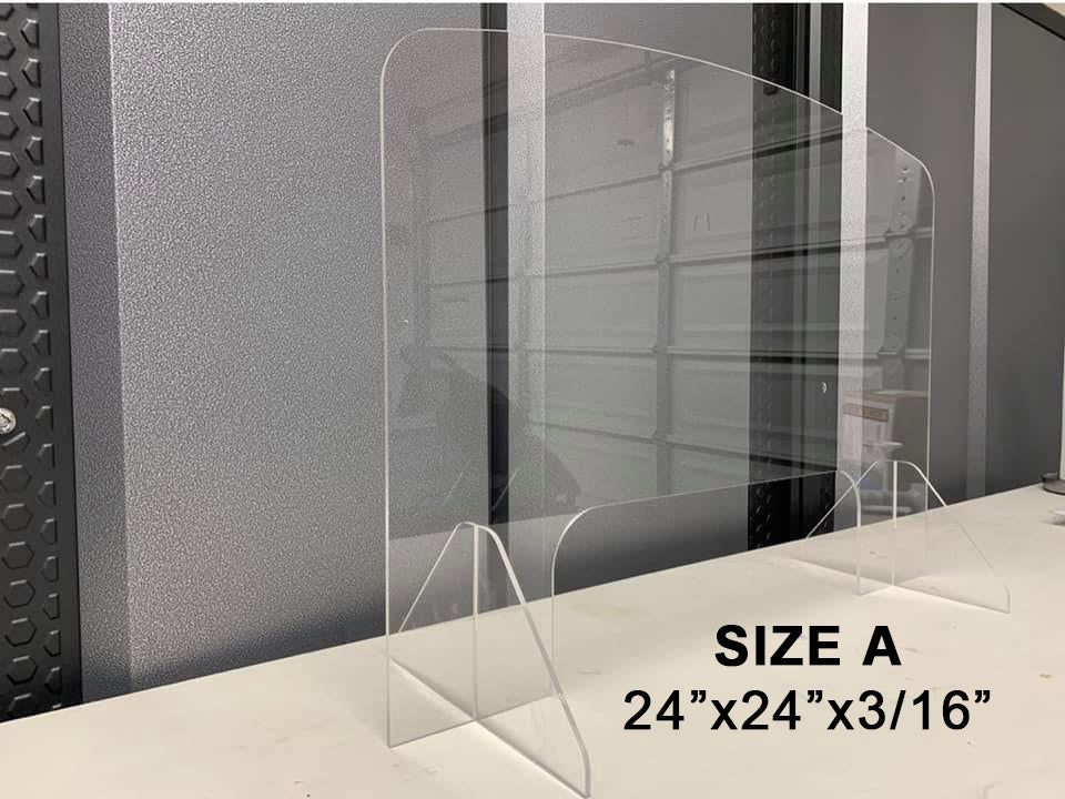 Table Shield (Sneeze Guard) - All size for Nail Salon or Cashier-Table Shield-AZURA-Size A: 24x24- Nail Supply American Gel Polish - Phuong Ni