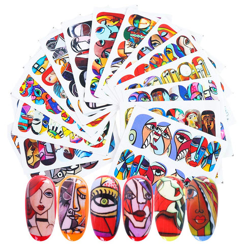 Valentine Nail Stickers - Flowers &Couple (12 sheets/120pcs)-Nail Sticker-iFancer- Nail Supply American Gel Polish - Phuong Ni