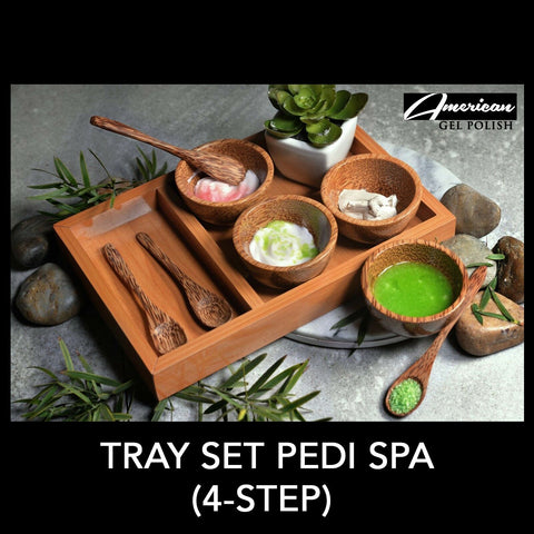 Wood Tray Set (4pcs) for Pedi Spa-accessories-Nails Deal & Beauty Supply- Nail Supply American Gel Polish - Phuong Ni