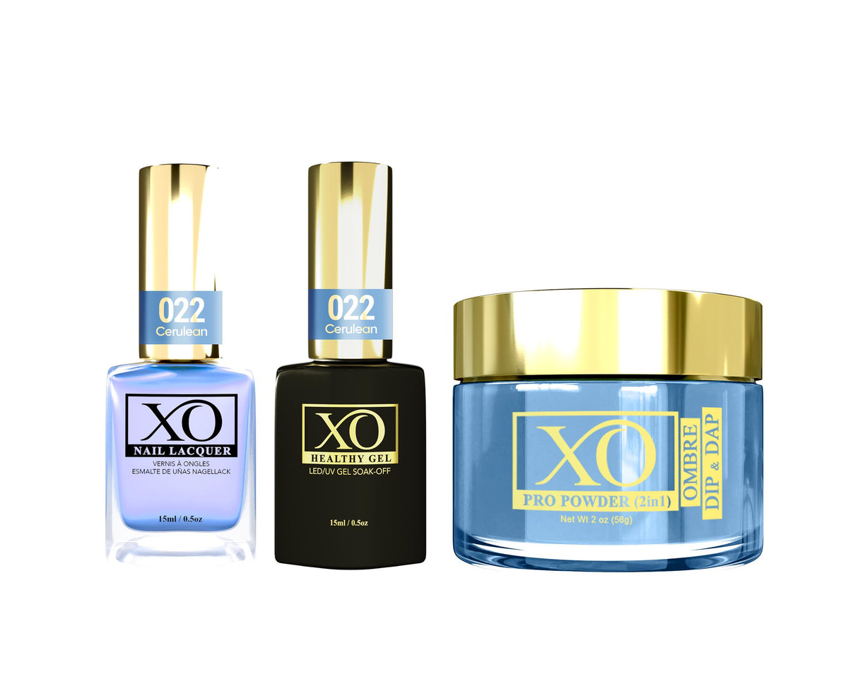 XO 4in1 (Acrylic & Dip, Gel & Lacquer) - Cerulean - 022-XO- Nail Supply American Gel Polish - Phuong Ni