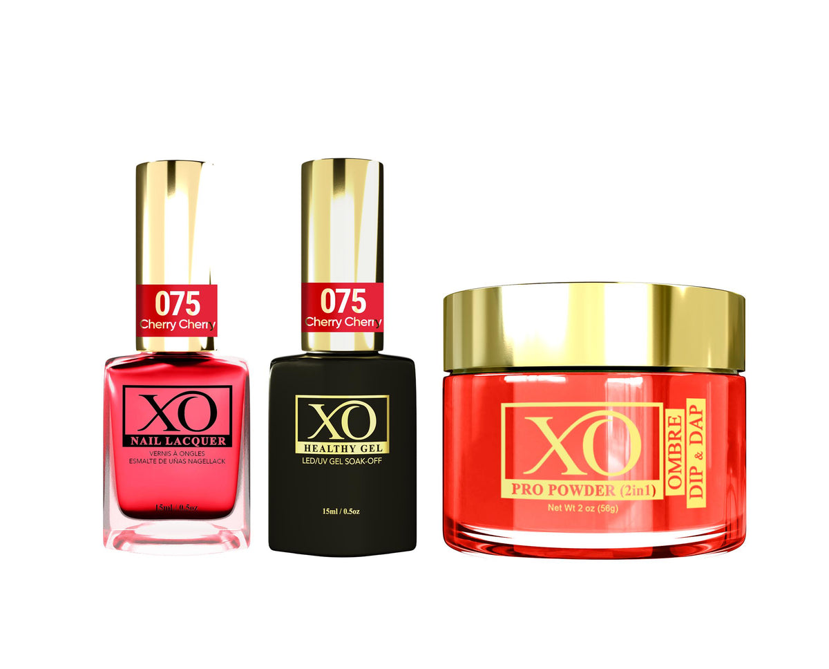 XO 4in1 (Acrylic & Dip, Gel & Lacquer) - Cherry Cherry - 075-XO- Nail Supply American Gel Polish - Phuong Ni