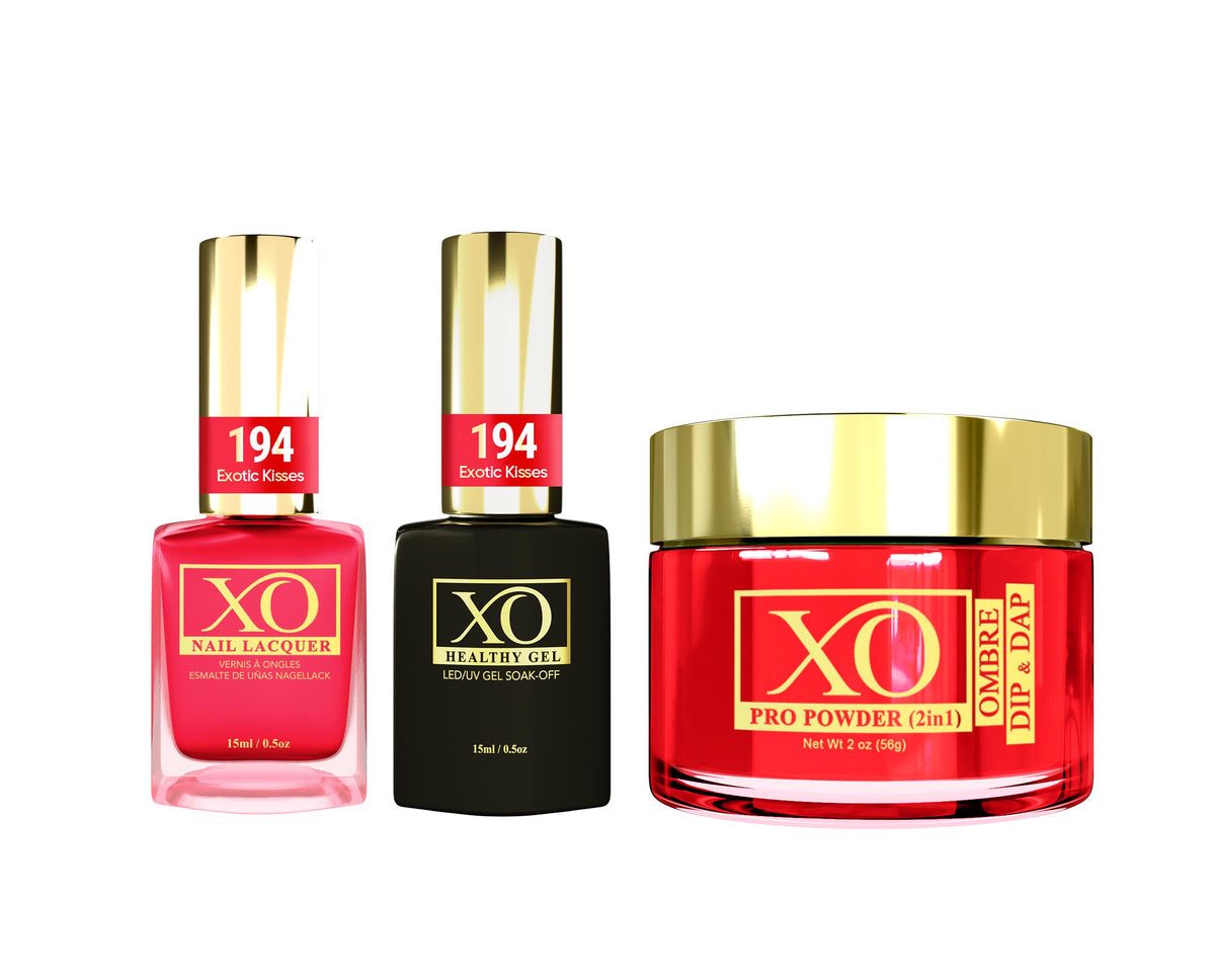 XO 4in1 (Acrylic & Dip, Gel & Lacquer) - Exotic Kisses - 194-XO- Nail Supply American Gel Polish - Phuong Ni