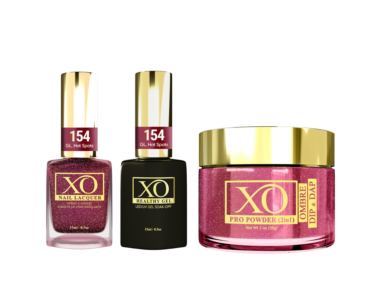 XO 4in1 (Acrylic & Dip, Gel & Lacquer) - GL. Hot Spots - 154-XO- Nail Supply American Gel Polish - Phuong Ni