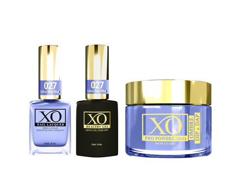 XO 4in1 (Acrylic & Dip, Gel & Lacquer) - Like Sky Blue - 027-XO- Nail Supply American Gel Polish - Phuong Ni