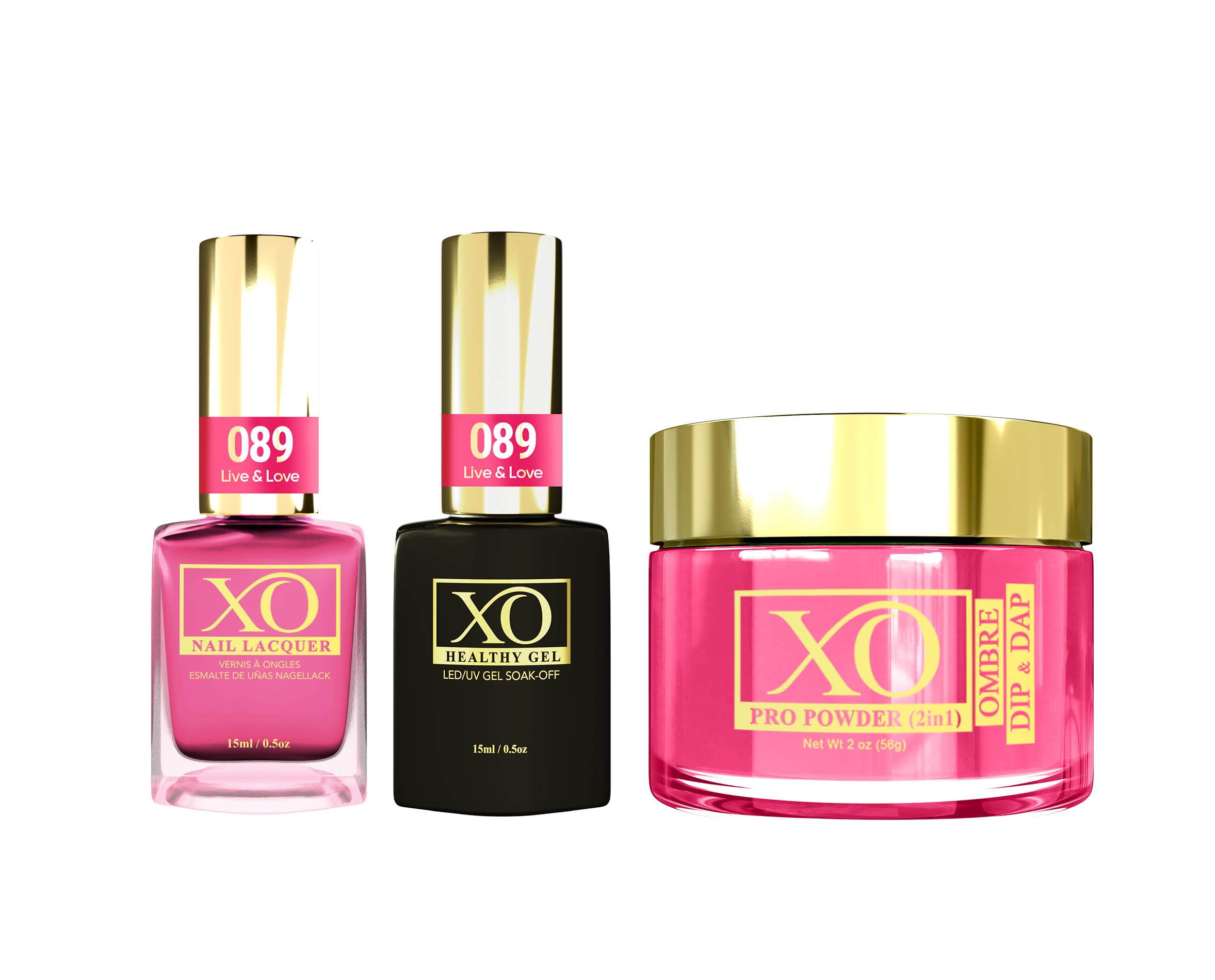 XO 4in1 (Acrylic & Dip, Gel & Lacquer) - Live & Love - 089-XO- Nail Supply American Gel Polish - Phuong Ni