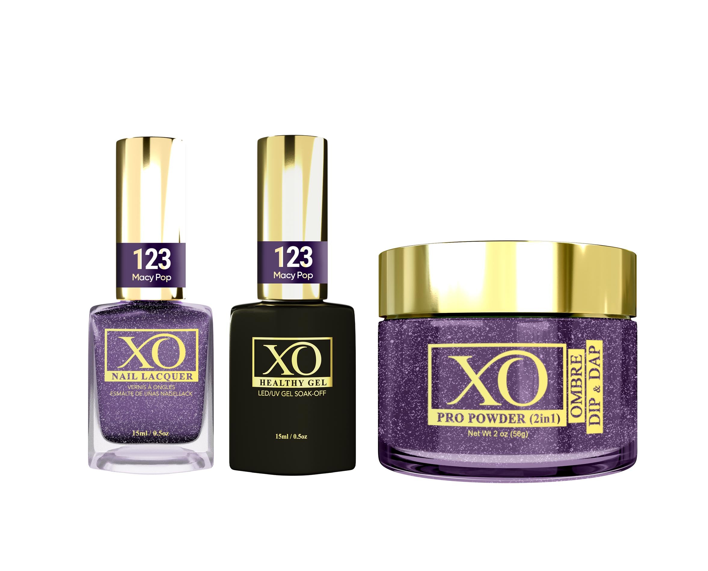 XO 4in1 (Acrylic & Dip, Gel & Lacquer) - Macy Pop - 123-XO- Nail Supply American Gel Polish - Phuong Ni