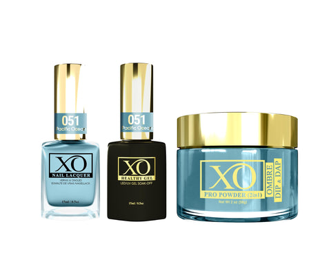 XO 4in1 (Acrylic & Dip, Gel & Lacquer) - Pacific Ocean - 051-XO- Nail Supply American Gel Polish - Phuong Ni