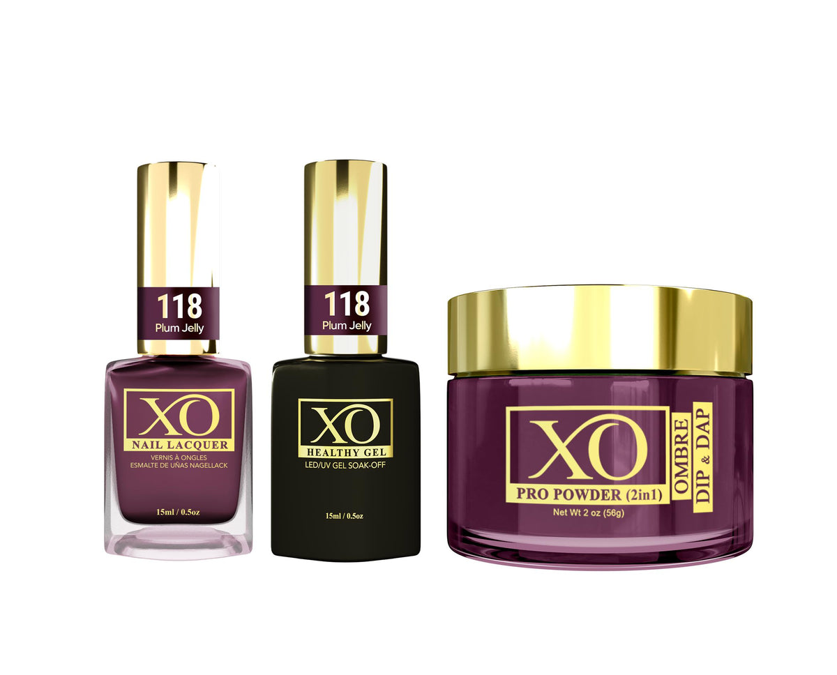 XO 4in1 (Acrylic & Dip, Gel & Lacquer) - Plum Jelly - 118-XO- Nail Supply American Gel Polish - Phuong Ni