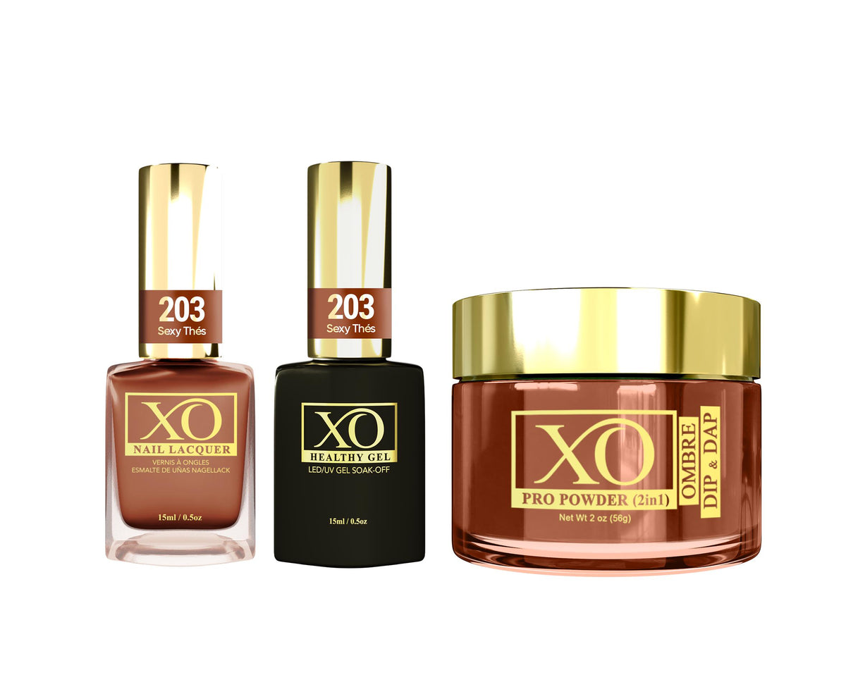 XO 4in1 (Acrylic & Dip, Gel & Lacquer) - Sexy Thés - 203-XO- Nail Supply American Gel Polish - Phuong Ni