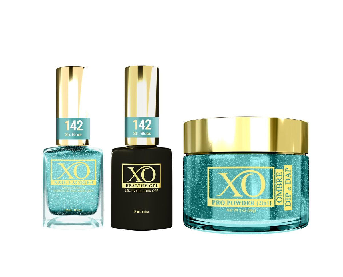 XO 4in1 (Acrylic & Dip, Gel & Lacquer) - Sh. Blues - 142-XO- Nail Supply American Gel Polish - Phuong Ni