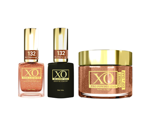 XO 4in1 (Acrylic & Dip, Gel & Lacquer) - Sh. Champagne - 132-XO- Nail Supply American Gel Polish - Phuong Ni