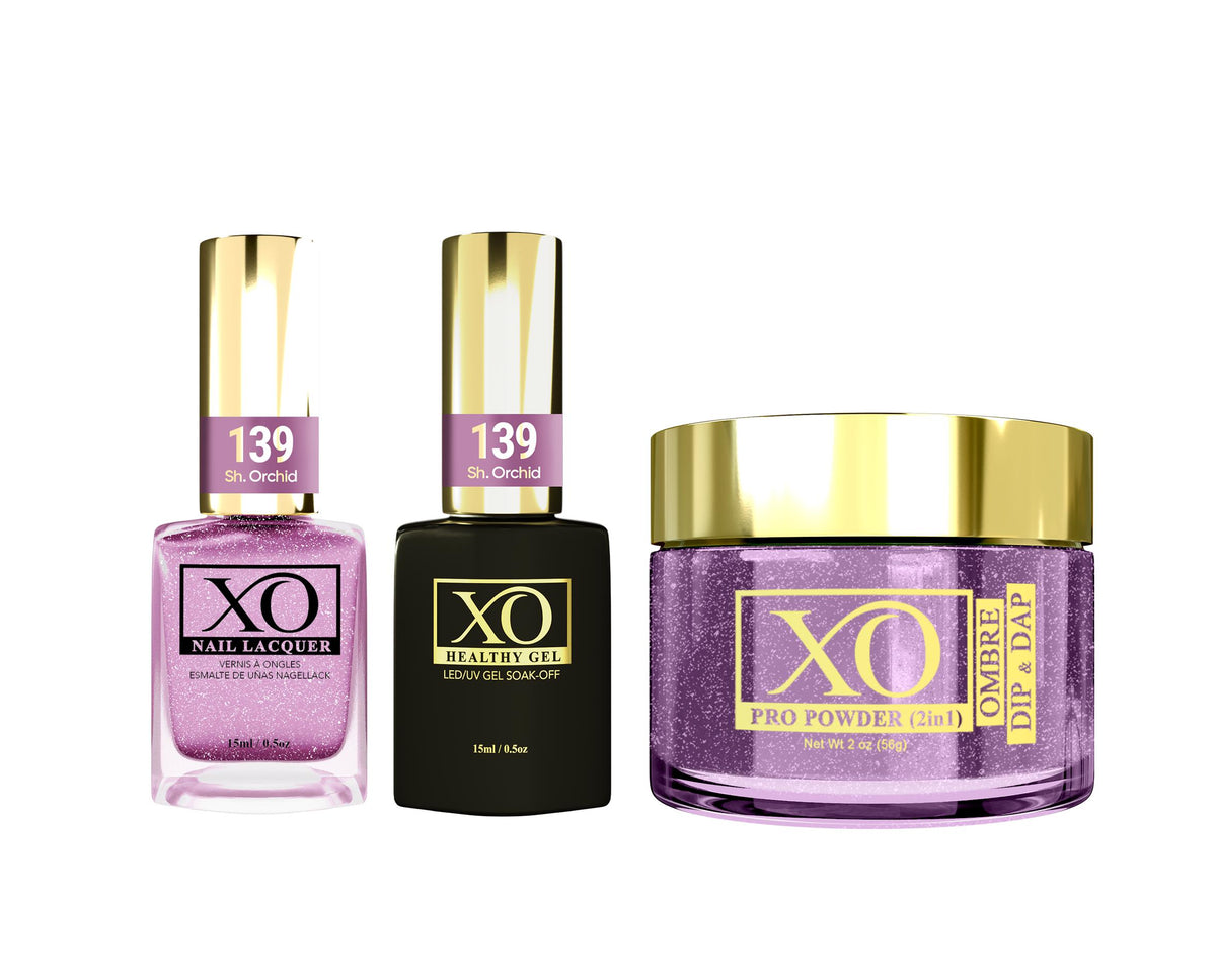 XO 4in1 (Acrylic & Dip, Gel & Lacquer) - Sh. Orchid - 139-XO- Nail Supply American Gel Polish - Phuong Ni