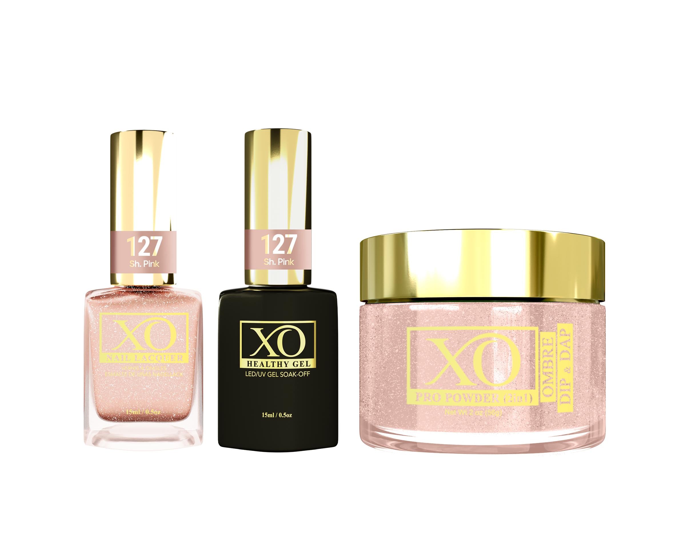 XO 4in1 (Acrylic & Dip, Gel & Lacquer) - Sh. Pink - 127-XO- Nail Supply American Gel Polish - Phuong Ni